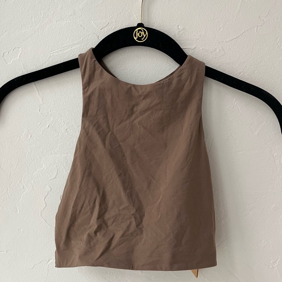 SKIMS Other - 🤎RARE SKIMS FITS EVERYBODY HIGH NECK BRALETTE BRA OXIDE XXS